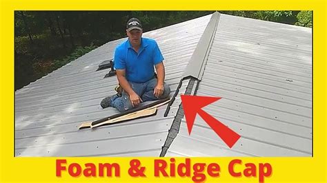 sealing metal roof ridge cap